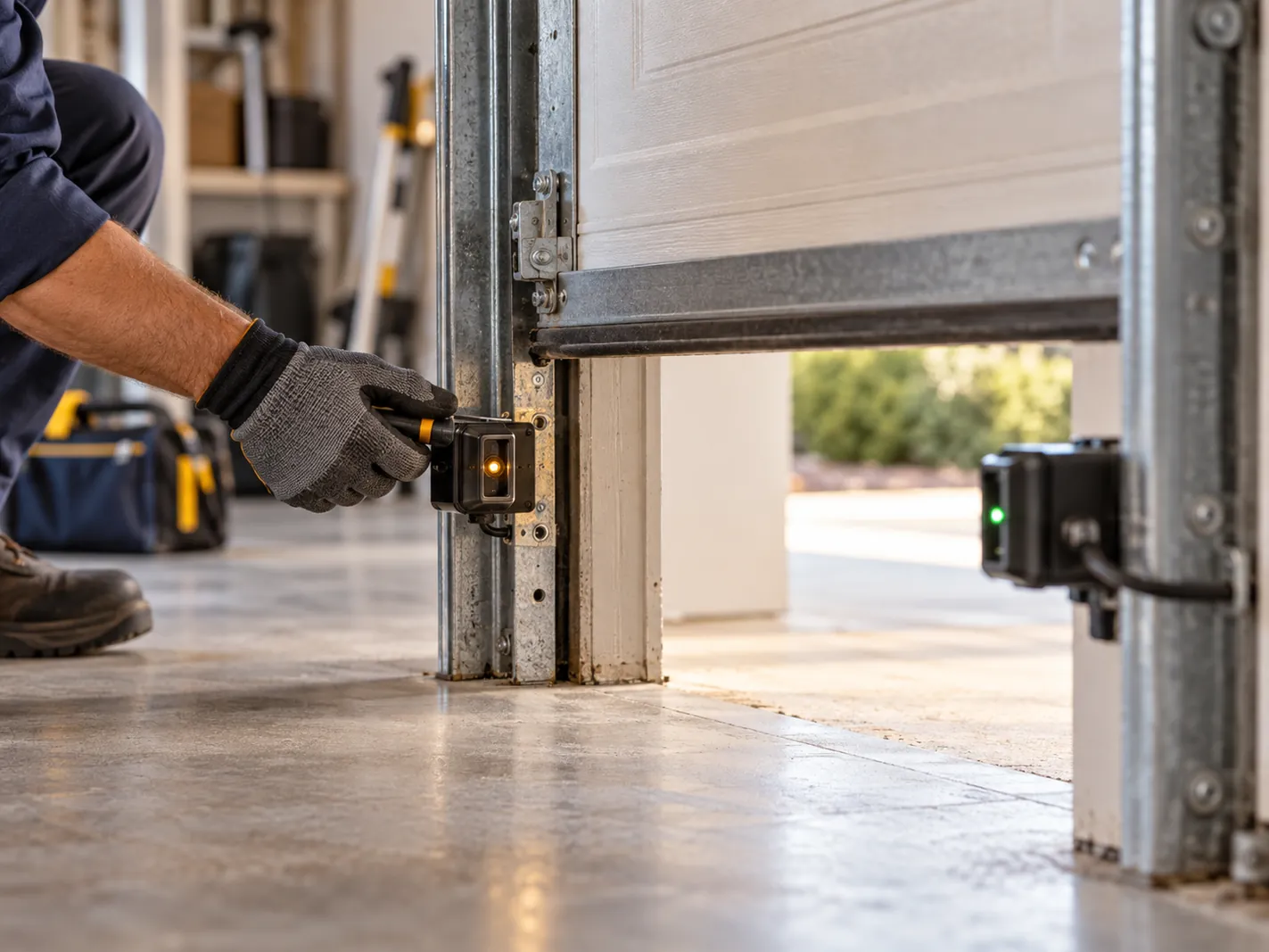 Garage door safety sensors Garage door safety sensor service in Santa Fe TX